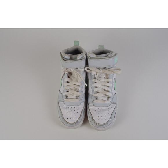 Nike Court Borough Mid 2 Sneakers Pure Platinum/Mint Youth Size 5 Pre-Owned - Picture 9 of 13